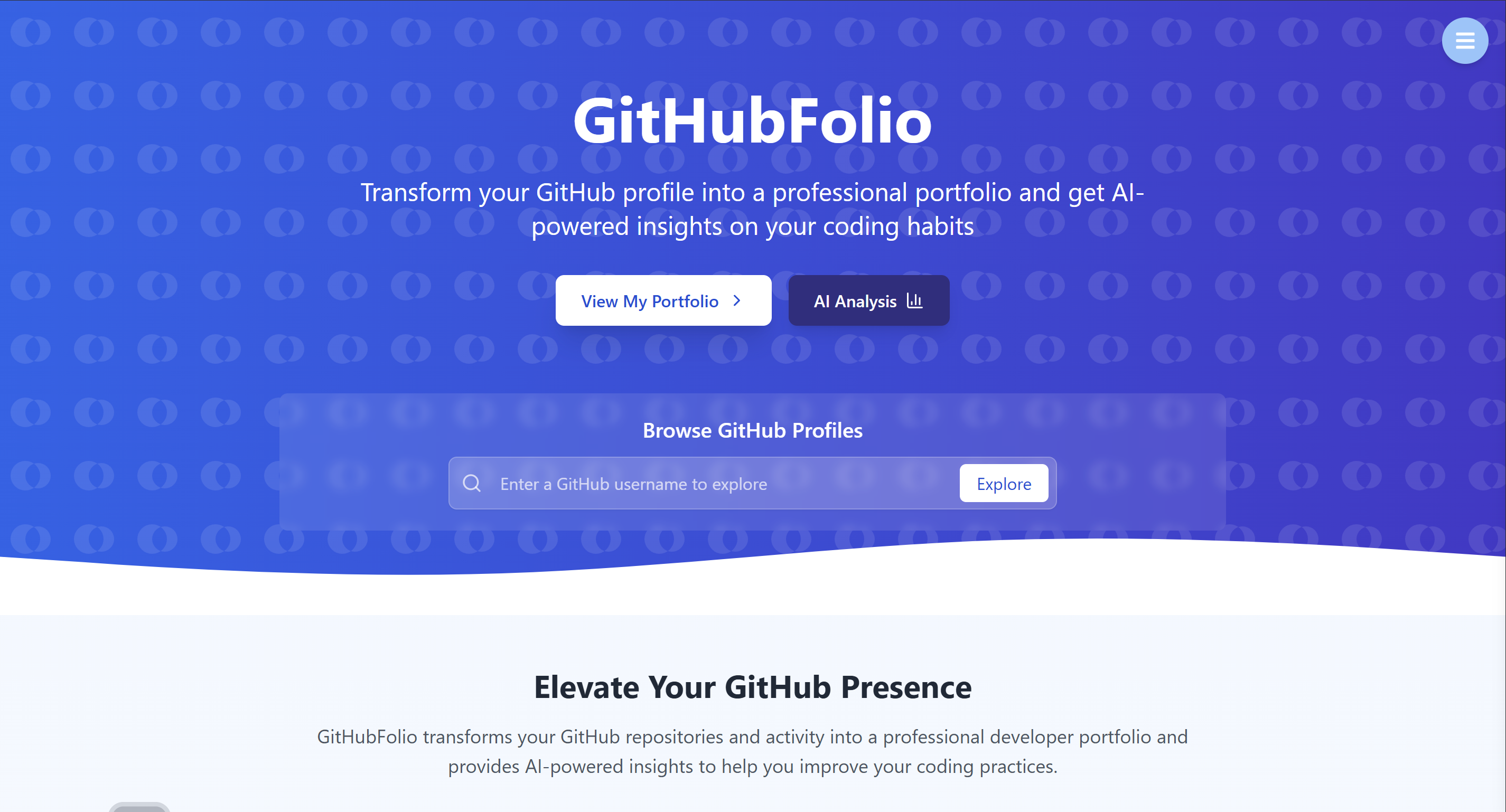 GitHubFolio.in
